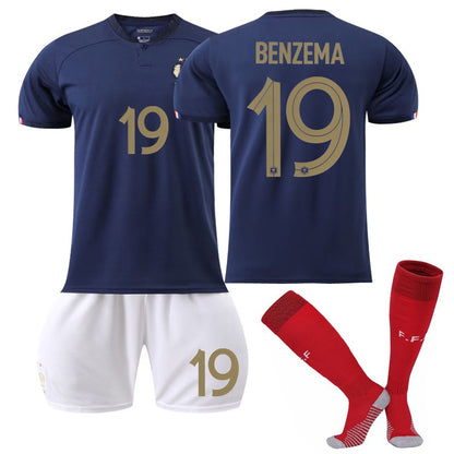 New home World Cup No. 10 Mbappe 19 Benzema 11 Dembele 9 Giroud jersey set