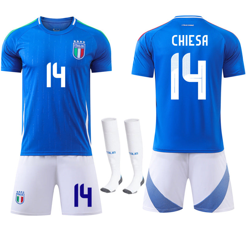 European Cup Italy home football uniform set jersey No. 14 Chiesa 18 Barella national team